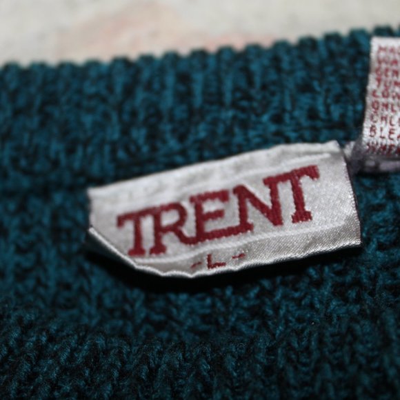 Trent Men's Dark Green Pullover Long Sleeve Sweater Size Large - Picture 4 of 9